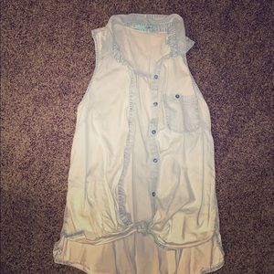 Maurices Denim Tie Front Tank